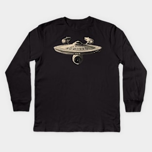 Vintage ncc 1701 Kids Long Sleeve T-Shirt